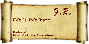 Fél Róbert névjegykártya